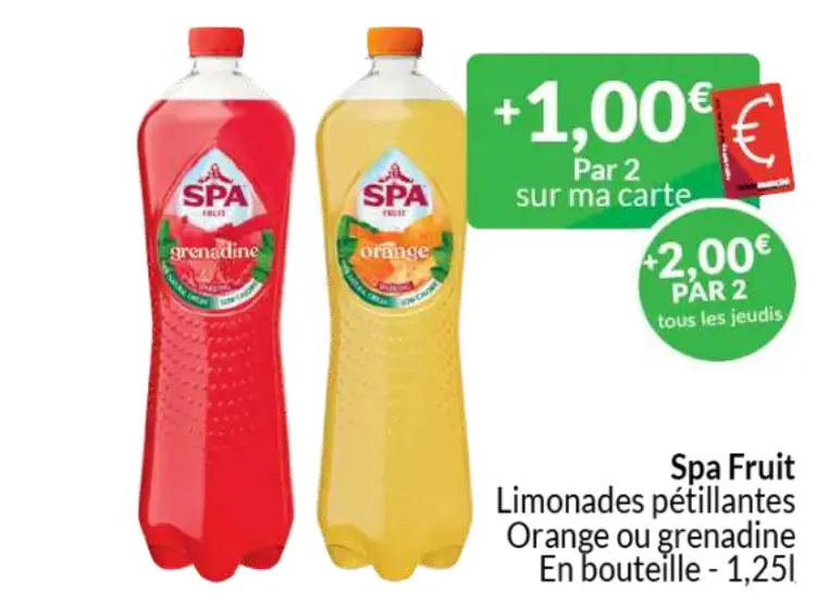 Offre: Limonades pétillantes Orange ou grenadine