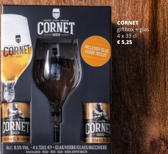 Promotie: CORNET giftbox + glas