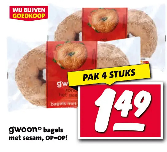 Aanbieding: bagels met sesam
