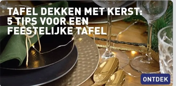 Aanbieding: Tafel dekken met kerst