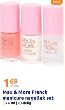 Aanbieding: Max & More French manicure nagellak set