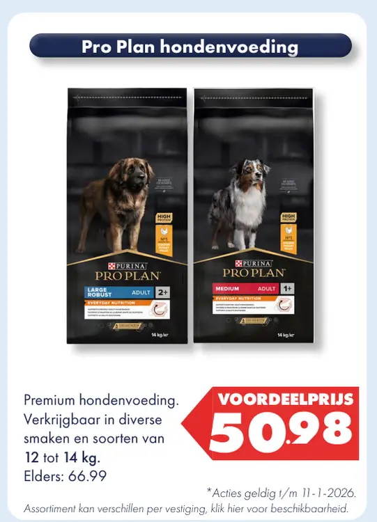 Aanbieding: Pro Plan hondenvoeding