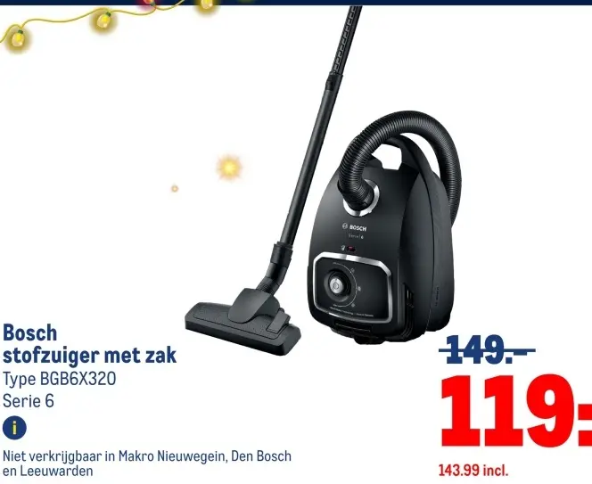 Aanbieding: stofzuiger met zak