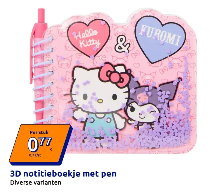 Promotie: 3D notitieboekje met pen