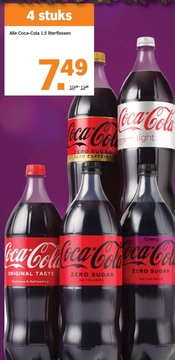 Aanbieding: Coca-Cola 1.5 literflessen