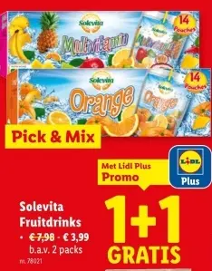 Promotie: Fruitdrinks