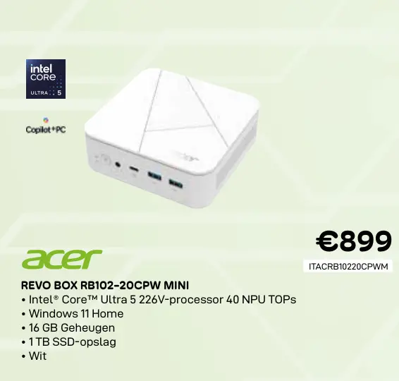 Promotie: Revo box rb102-20cpw mini