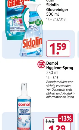Aanbieding: Sidolin Glasreiniger