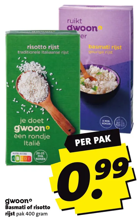 Aanbieding: Basmati of risotto rijst