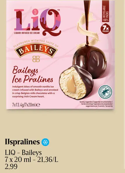 Promotie: IJspralines LIQ - Baileys