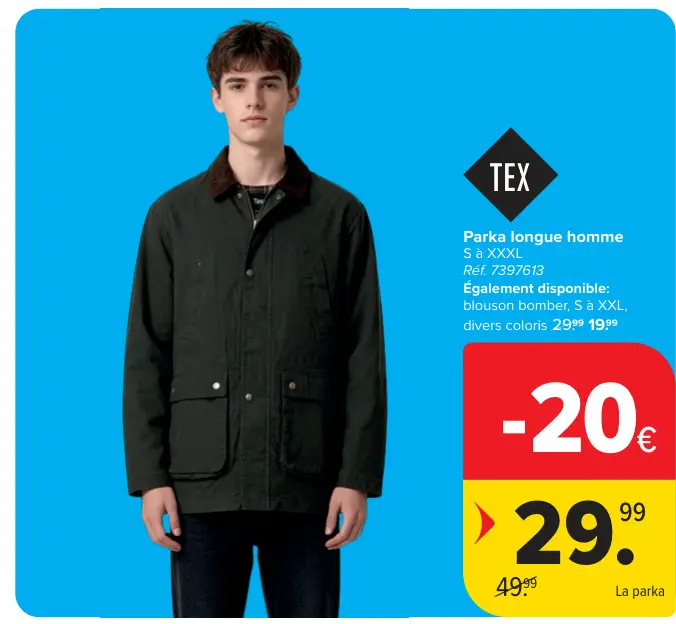 Offre: Parka longue homme