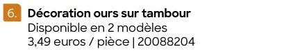 Offre: Décoration ours sur tambour