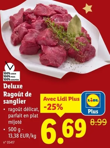 Offre: Deluxe Ragoût de sanglier