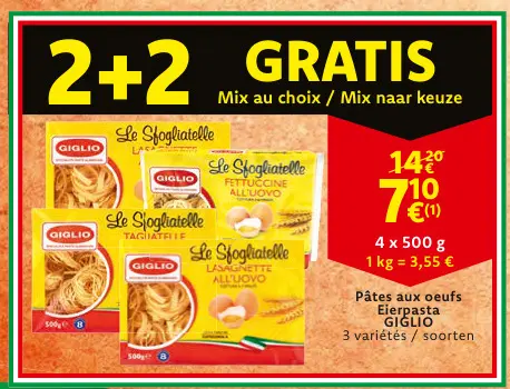 Offre: Pâtes aux oeufs / Eierpasta