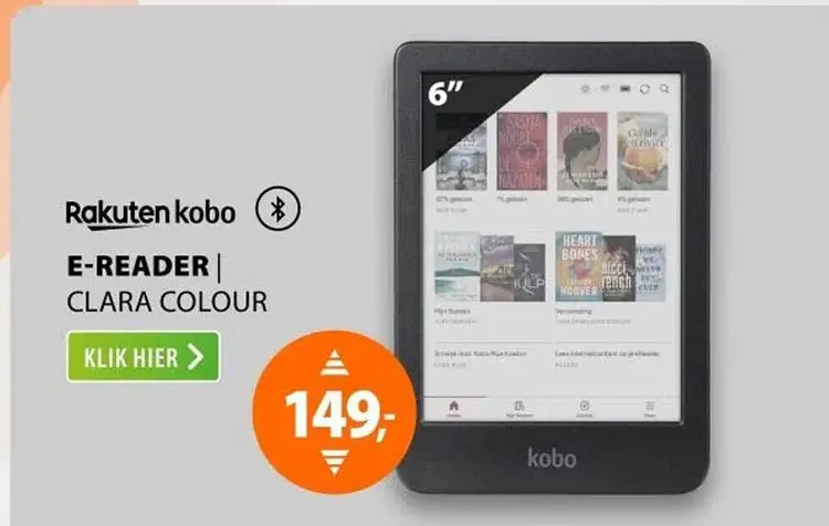 Aanbieding: E-reader clara colour