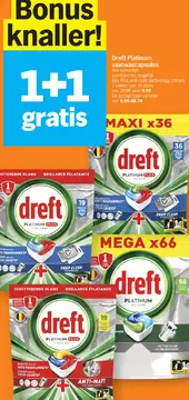 Aanbieding: Dreft Platinum vaatwascapsules