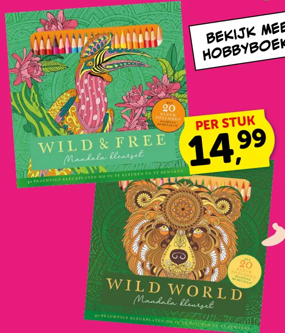 Promotie: Wild & Free / Wild World Mandala kleurset