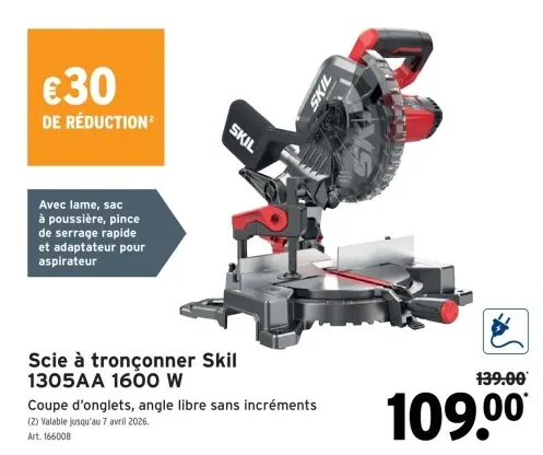 Offre: Scie à tronçonner Skil 1305AA 1600 W