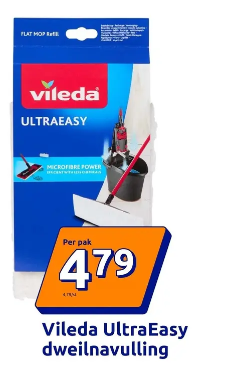 Promotie: Vileda UltraEasy dweilnavulling