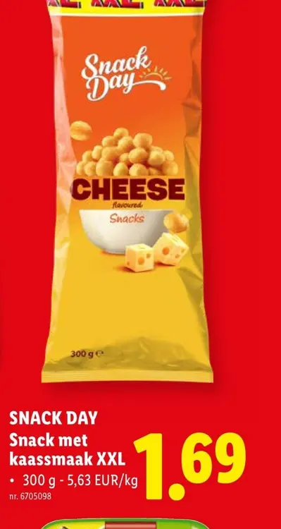 Promotie: Snack met kaassmaak XXL