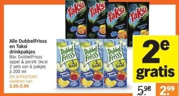 Aanbieding: Alle DubbelFrisss en Taksi drinkpakjes
