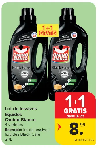 Offre: Lot de lessives liquides