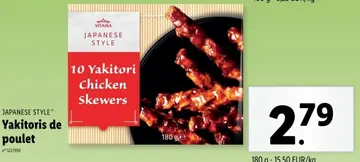 Offre: Yakitoris de poulet