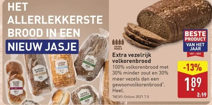 Aanbieding: Extra vezelrijk volkorenbrood