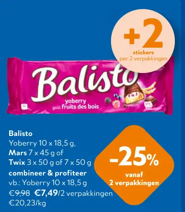 Promotie: Balisto, Mars, Twix