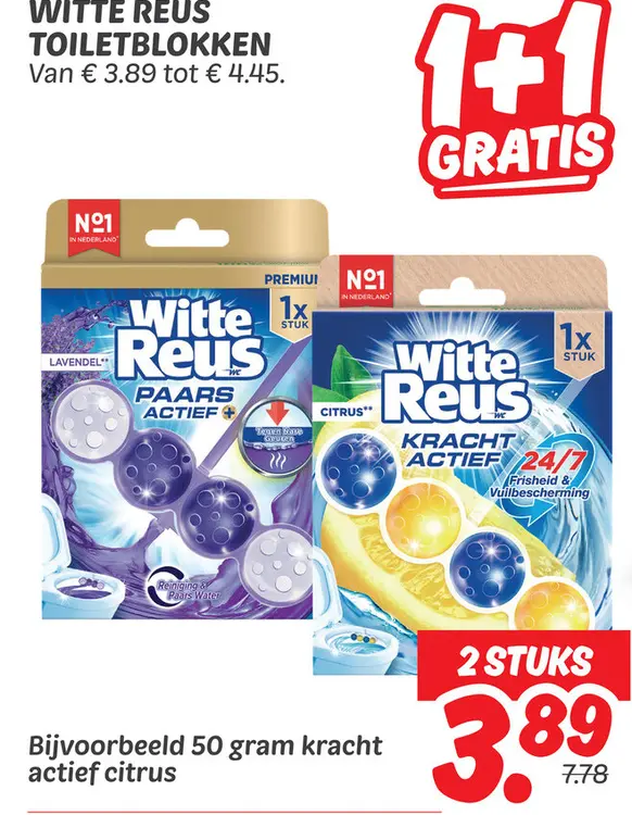 Witte Reus WC Paars Actief Lavendel & Kracht