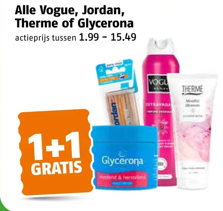 Aanbieding: Vogue, Jordan, Therme or Glycerona