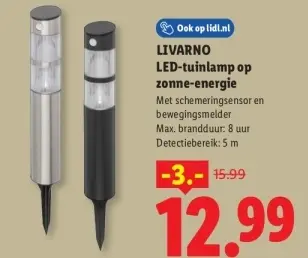 Aanbieding: LED-tuinlamp op zonne-energie