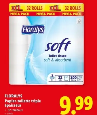 Offre: Papier-toilette triple épaisseur