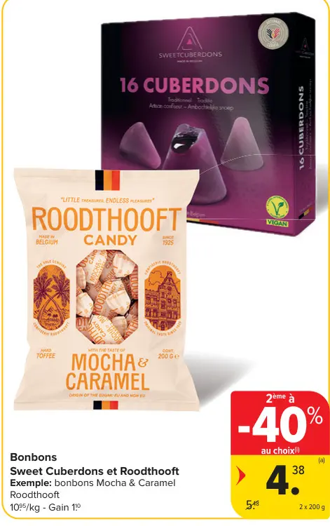 Offre: Bonbons Sweet Cuberdons et Roodthooft