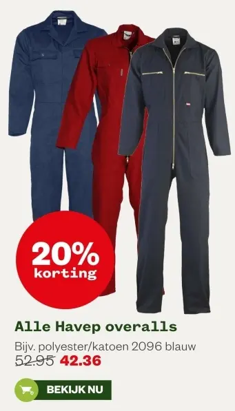 Aanbieding: Havep overalls