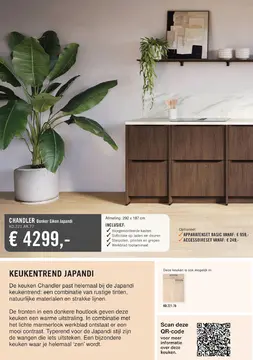 Aanbieding: CHANDLER Donker Eiken Japandi - keukens
