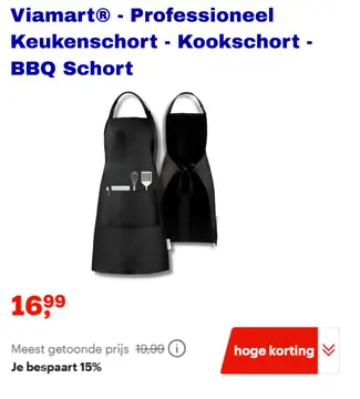 Aanbieding: Keukenschort - Kookschort - BBQ Schort