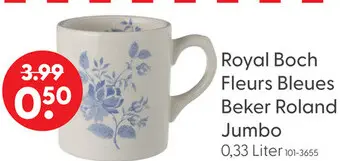Aanbieding: Royal Boch Fleurs Bleues Beker Roland Jumbo 0,33L Decor