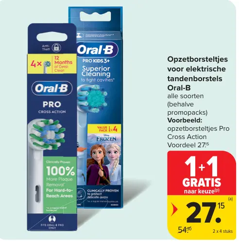 Promotie: Opzetborsteltjes voor elektrische tandenborst
