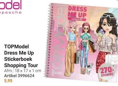 Aanbieding: TOPModel Dress Me Up Stickerboek Shopping Tour