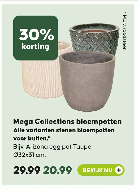 Aanbieding: Mega Collections bloempotten
