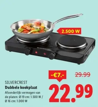 Aanbieding: Dubbele kookplaat