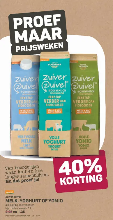 Aanbieding: Melk, yoghurt of yomio