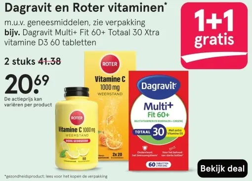 Aanbieding: Dagravit en Roter vitaminen