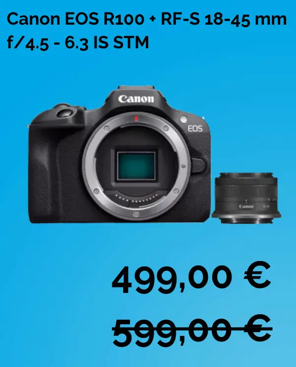 Offre: EOS R100 + RF-S 18-45 mm f/4.5 - 6.3 IS STM