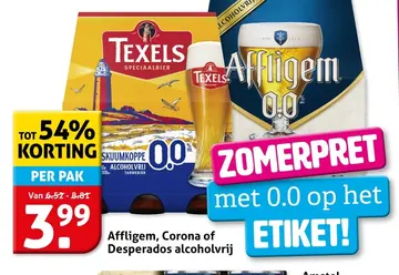Aanbieding: Affligem, Corona of Desperados alcoholvrij