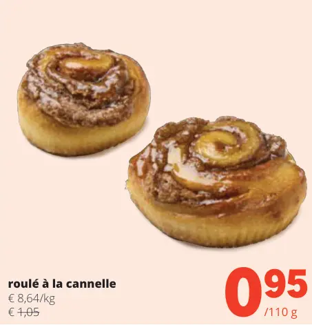 Offre: roulé à la cannelle