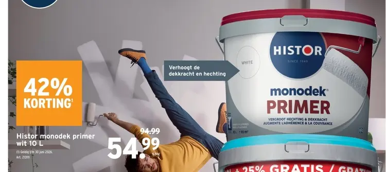 Promotie: monodek primer wit