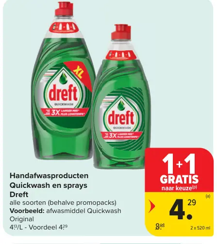 Promotie: Handafwasproducten Quickwash en sprays