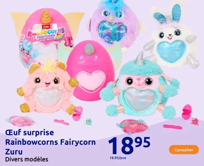 Offre: Œuf surprise Rainbowcorns Fairycorn